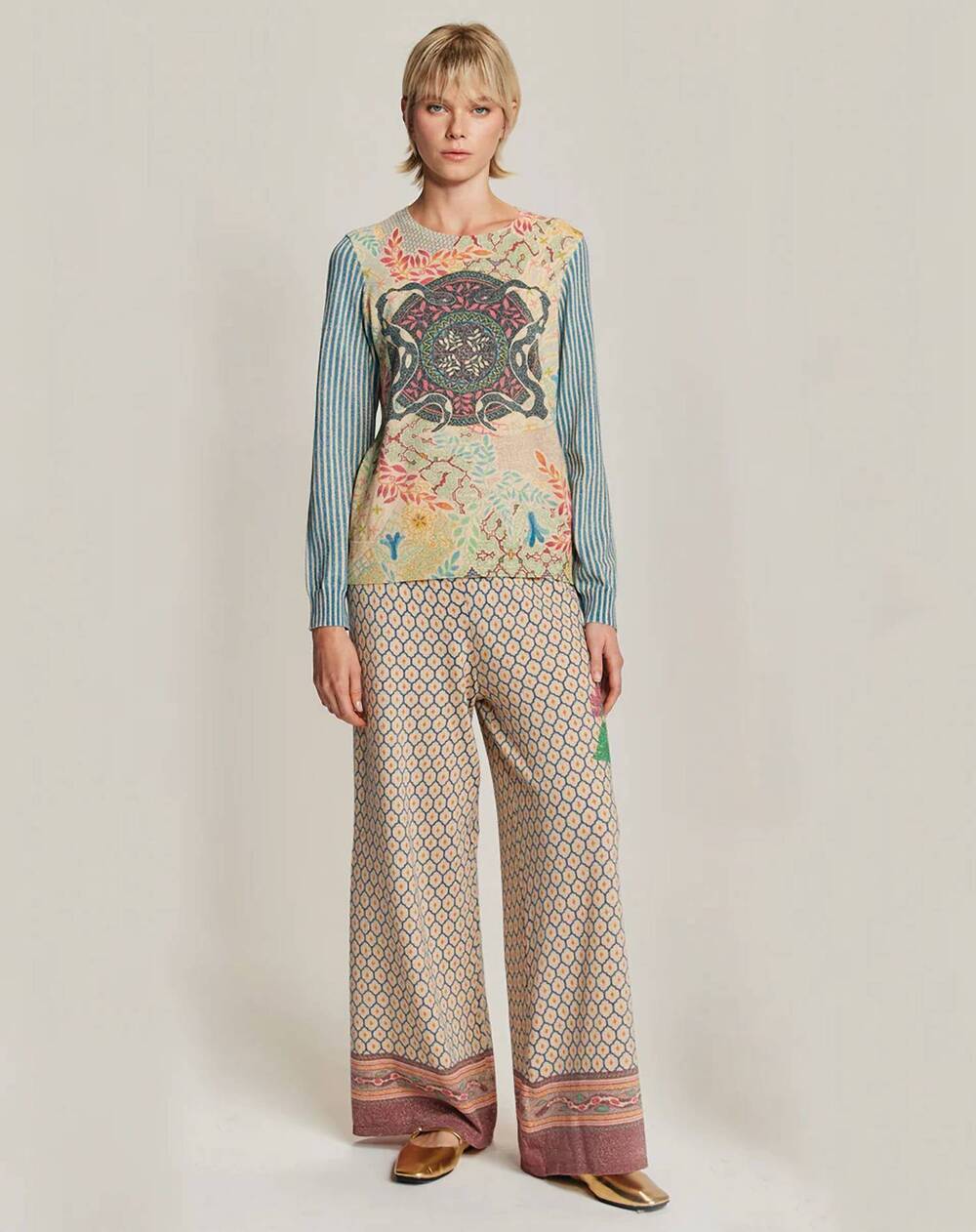 NEW ME369 emerta knit top in shipibo